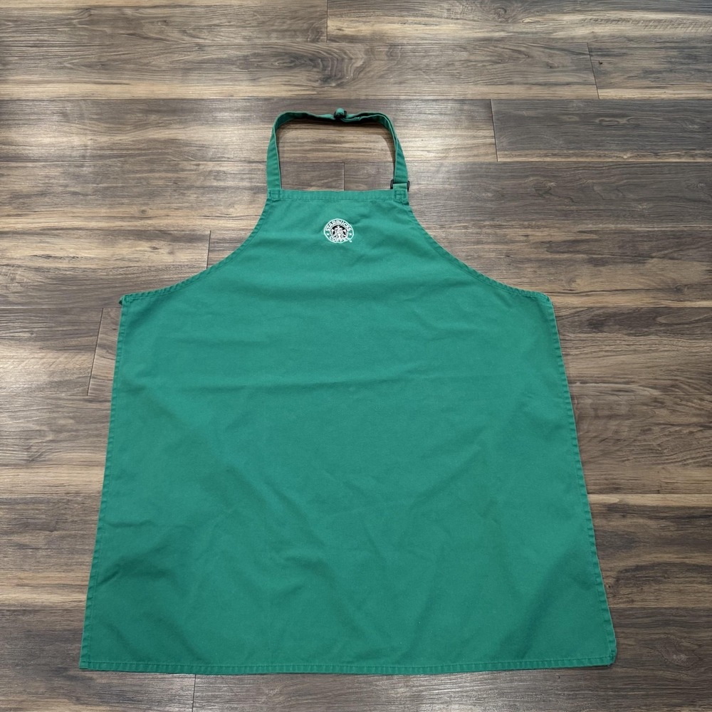 Starbucks Coffee Apron Unisex One Size Green Barista Uniform Adjustable Logo